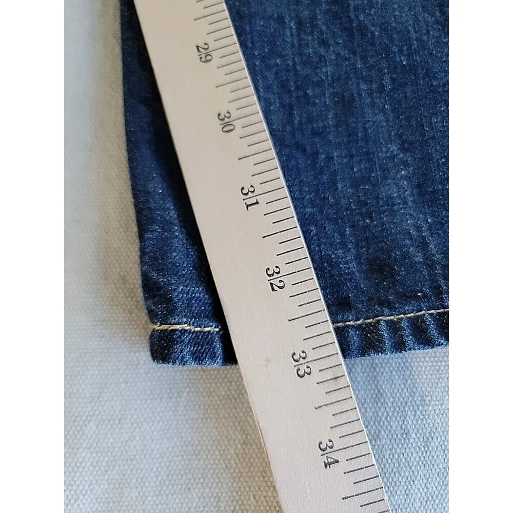 American Eagle Relaxed Straight Jeans Mens 44x34 Dark Wash‎ Blue Cotton Denim